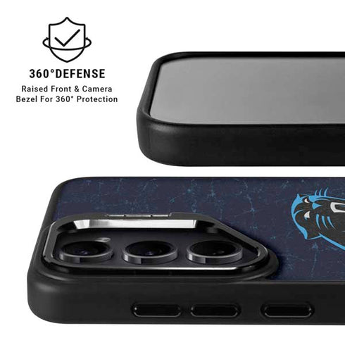 NFL Carolina Panthers Distressed Galaxy S25 Ultra Kickstand Case